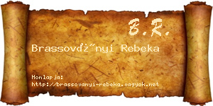 Brassoványi Rebeka névjegykártya